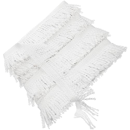 DIYEAH 1 Rolle Fransenborte mit Quasten Elegantes DIY Nähmaterial für Vorhänge Kissen und Möbel Nr Weiß für Kreative Heimdekoration von DIYEAH