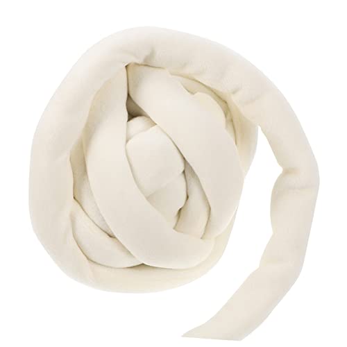 DIYEAH 1 Rolle Füllgarn Selber Machen Tasche Garn Zum Häkeln Stich Decken Stricken Häkelgarn Anfängerhäkeln Teppichgarn Teppichstrickgarn Strickgarn Für T-shirts Stoff Garn Polyester Weiß von DIYEAH