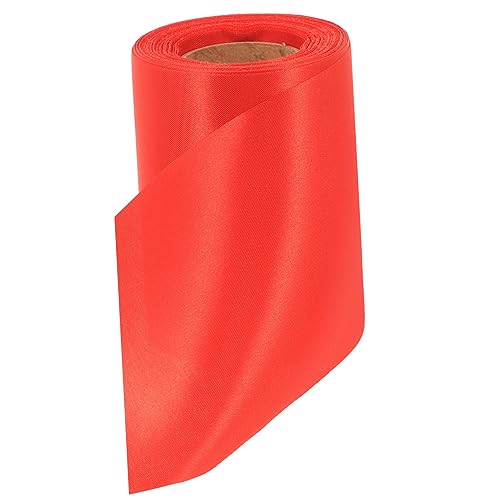 DIYEAH 1 Rolle Hochzeitsdekorationsband Girlande Schleife glänzend für Geburtstag seidenband ribbon hochzeitdeko ehering Festival-Handwerksband dekoratives Hochzeitsband Polyester rot von DIYEAH