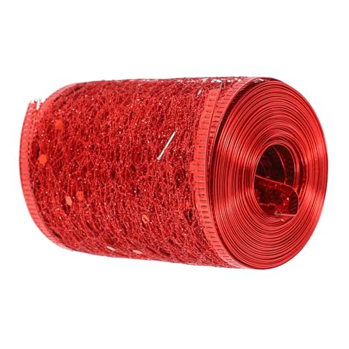 DIYEAH 1 Rolle Hollow Glitter Mesh Ribbon Dekorationsband für Weihnachtsfeiern Diy Bastelprojekte und Vielseitiges Glitzerndes Geschenkband für Hochzeiten und Partys von DIYEAH