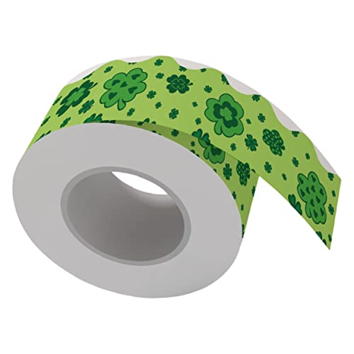 DIYEAH 1 Rolle Irischer Grenzaufkleber Dekorative Pinnwandumrandung Schultafelgrenzen Im Klassenzimmer Pinnwand Dekorationen St. Patricks Day Pinnwand- Kupferplattenaufkleber Green von DIYEAH