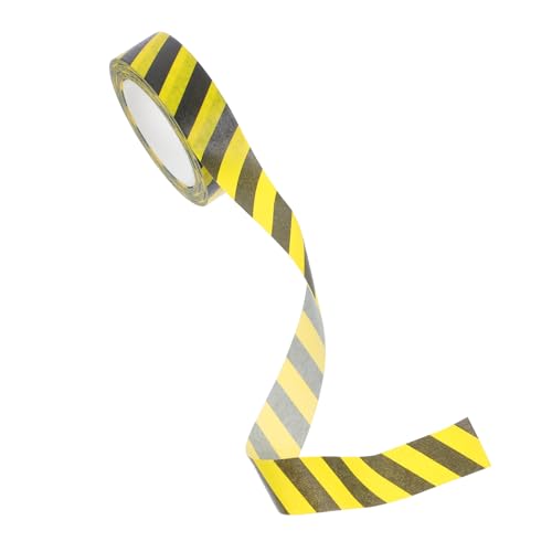DIYEAH 1 Rolle Miniatur Warnband für DIY Verkehrszeichen Klebeband Gelbe Warnmarkierung für Straßenlayout Rückstandslos Wiederverwendbar von DIYEAH