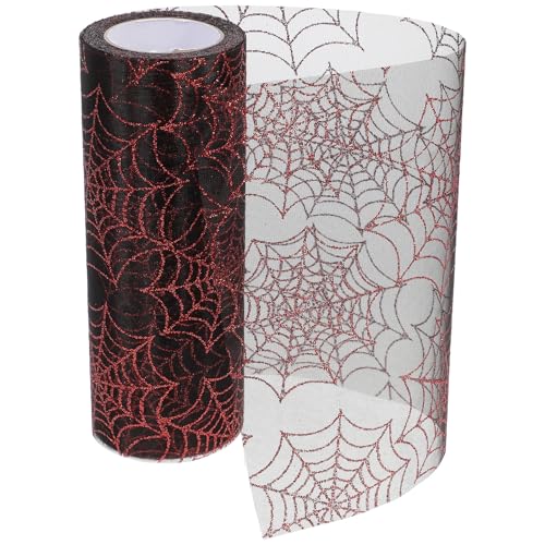 DIYEAH 1 Rolle Organza-netzbänder für Bastelarbeiten, Halloween-spinnennetz-dekoration, Mehrfarbiger Spinnennetz-stoff, 9,1 M für Halloween-party-dekoration DIYEAH 1 Rolle Organza-netzbänder für Bastelarbeiten, Halloween-spinnennetz-dekoration, Mehrfarbiger Spinnennetz-stoff, 9,1 M für Halloween-party-dekoration von DIYEAH