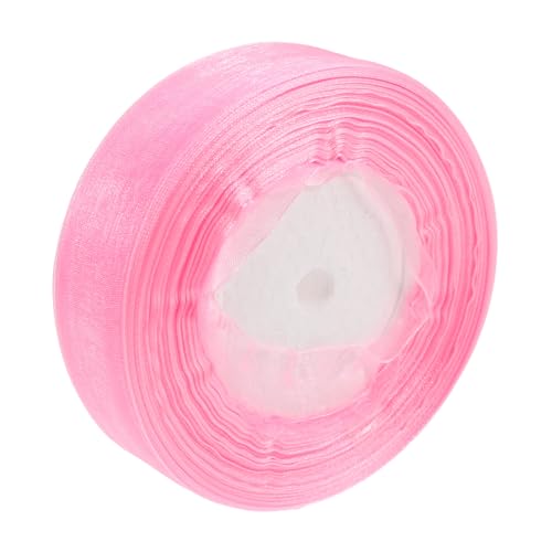 DIYEAH 1 Rolle Packband Geschenkbänder Basteln Dekoband Geschenksträuße Bänder Brautsträuße Blumenband Blumensträuße Dekobänder Braut Dekobänder Chiffon Rosa von DIYEAH