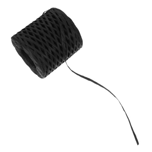 DIYEAH 1 Rolle Rafite -papierband Festivalband Selber Machen Diy-bastelband Bastelband Aus Papier Festival-partyband Weben Von Bastband Verpackungsband Aus Raffiabast Bastseile Black von DIYEAH