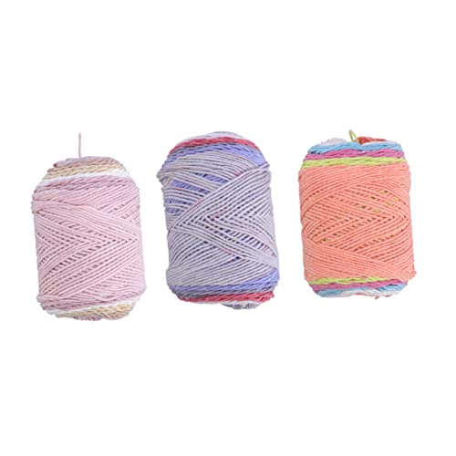 DIYEAH 1 Rolle Regenbogenfarbige Strickwolle für Handarbeit Strängiges Baumwollgarn für Mützen Schals und Pullover Rot Blau Pilling Angenehm Weich für Diy Projekte von DIYEAH