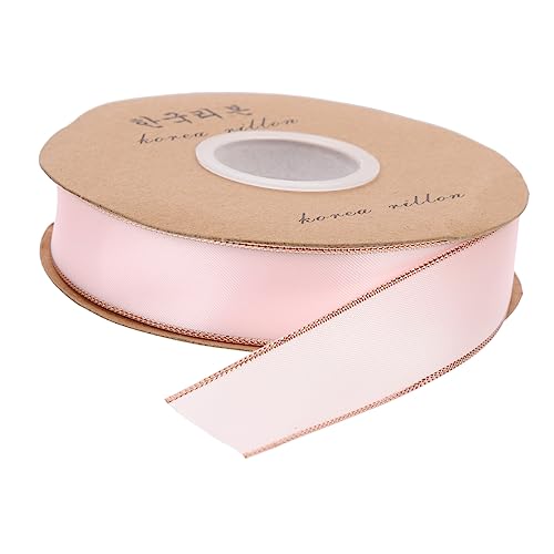 DIYEAH 1 Rolle Schleife benutzerdefiniertes Band Samtband Geschenkpapier Sackleinenband funkeln ribbon bandfeile Dekorationsband geschenkeband Geschenkband Bowknot-Zubehör Polyester Rosa von DIYEAH