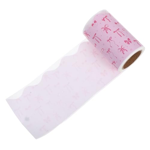 DIYEAH 1 Rolle Selbstklebende Pinnwand-bordüren Mit Schleifenknoten-besatz, Aufkleber Für Klassenzimmer Und Büro, Für Tafelwände Und Metalloberflächen, Rosa von DIYEAH