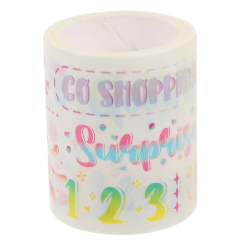 DIYEAH 1 Rolle Washi-Tape Scrapbooking Aufkleber Sammelalbum ästhetisch Bänder zum Basteln selbstklebende DIY-Klebebänder dekorative Bänder Schrottband Flüsterpapier von DIYEAH