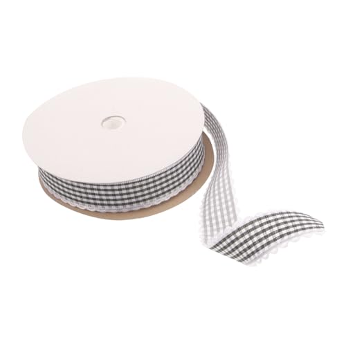 DIYEAH 1 Rolle Wellenrand Geschenkband Yards Schwarz DIY Bastelmaterial für Dekoration Verpackung und Blumenarrangements Hochwertiges und Langlebiges Ribbons für Kreative Projekte von DIYEAH