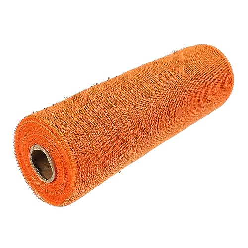 DIYEAH 1 Rolle dekoratives Netz Halloween- Basteln Dekorationen halloween dekoration halloween decor Neuheit geschenkband Kranz-Bastelband dekorative Netzbänder Polyester Orange von DIYEAH
