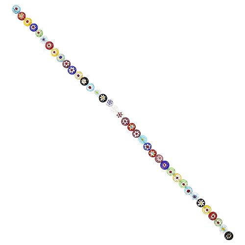 DIYEAH 1 Saite DIY Blumenperlen Set Bunte Glasperlen für Armbänder und Schmuckherstellung ca Langlebig und Angenehm zu Berühren für Kreative Bastelprojekte von DIYEAH
