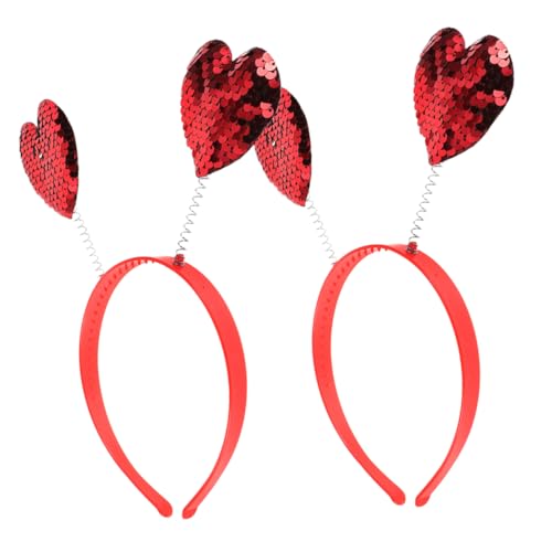 DIYEAH 1 Satz 1 Set Liebes Stirnband Stirnbänder Valentinstags Stirnband Haar Accessoires Für Den Valentinstag Kopfbedeckung Zum Valentinstag Herzförmige Kopfbedeckung Damen 2 Stück von DIYEAH