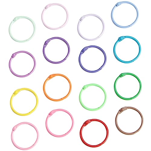 DIYEAH 1 Satz Binder Ring Schlüsselanhänger Buch Ringe Ring Clips Für Karteikarten Schlüsselanhänger Zubehör Ring Binder Clips Karteikarten Mit Ring Buch Schlüsselanhänger 50 Stück von DIYEAH