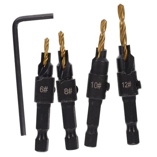DIYEAH 1 Satz Bohrset Holzbearbeitungsbohrer Splitter Senker Bohrerzubehör Holzbearbeitungs Splitter Bohrer Kit Holzbearbeitungsbohrer Holzspaltholz Metallspalter Bohrer Goldener Stahl DIYEAH 1 Satz Bohrset Holzbearbeitungsbohrer Splitter Senker Bohrerzubehör Holzbearbeitungs Splitter Bohrer Kit Holzbearbeitungsbohrer Holzspaltholz Metallspalter Bohrer Goldener Stahl von DIYEAH