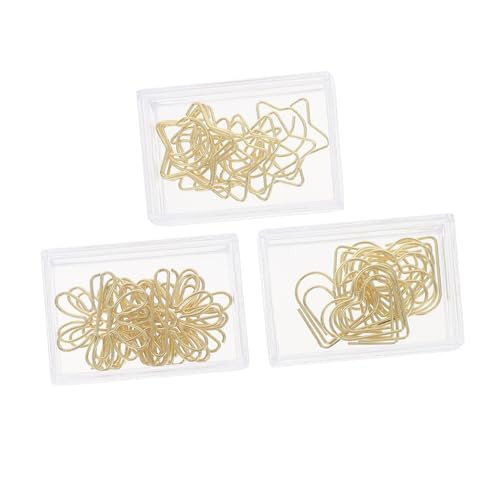 DIYEAH 1 Satz Büroklammer Dekorative Papierklammern Gardinenclips Tischclips Goldclips Clips Klemmen Büroartikel Büromaterial Papierclips Dekorative Banknotenklemme Metall Golden 30 Stück von DIYEAH