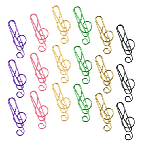 DIYEAH 1 Satz Bunte Musiknoten Paperclips Teiliges Aus Dekorativen Büroklammern Für Notizen Dokumente Und Karten Für Schule Und Büro Kreative Und Praktische Aufbewahrung 85 Stück von DIYEAH