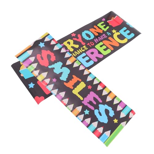 DIYEAH 1 Satz Bunte PVC Wandtattoos für Lehrer und Schüler Motivationsbanner Abziehen und Anbringen für Klassenzimmer von DIYEAH