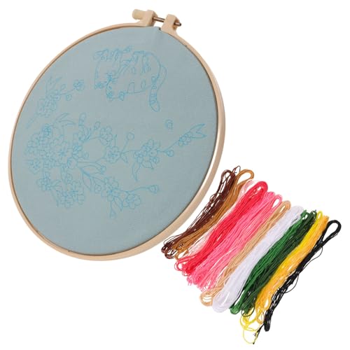 DIYEAH 1 Satz DIY Stickset für Anfänger Handgemachtes Kreuzstichset mit Stickrahmen und Zubehör für Einfache Deko Projekte für Familienaktivitäten und Kunsthandwerksliebhaber von DIYEAH