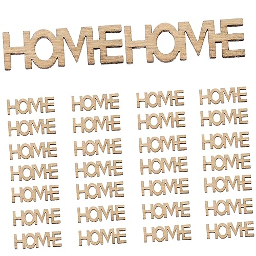 DIYEAH 1 Satz Dekoratives Holzhaus Buchstaben Ausgeschnitten Leerer Heimatbrief Dekorationen Alphabet Und Home Decor Wohnungsdeko Handgefertigte Buchstaben Taschenfüller Hölzern 100 Stück von DIYEAH