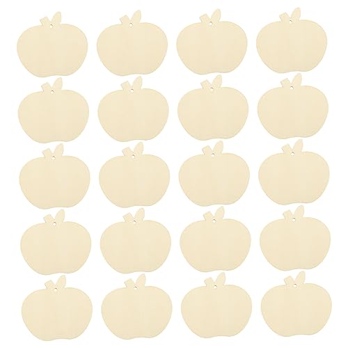DIYEAH 1 Satz Diy Apfel Holzscheiben Blanko Holzstücke Apfelform für Kreative Bastelprojekte zum Bemalen und Gestalten von Anhängern und Dekorationen von DIYEAH