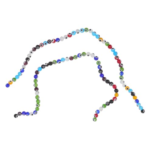 DIYEAH 1 Satz Diy Handgemachte Halloween Augenperlen Mischfarben Runde Glasperlen für Schmuckherstellung Bastelperlen für Armbänder und Ohrringe von DIYEAH