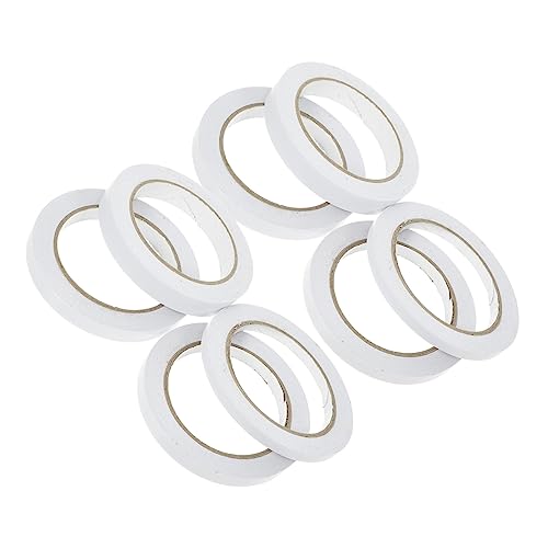 DIYEAH 1 Satz Doppelseitiges Klebeband Scrapbooking Doppelklebeband Starkes Doppelseitiges Band Farben Werbeklebeband Klebeband Für Die Wanddekoration Papier Weiß 8rollen von DIYEAH