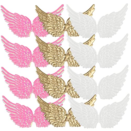 DIYEAH 1 Satz Engelsflügel Miniatur-flügel-patches Zubehör Halloween Diy -handwerk Girly Basteln Bastelt Dekorativen Flügel Fee Kostüm Aufnäher Flügel Aufnähen Blau Reiz Stoff 36 Stück von DIYEAH