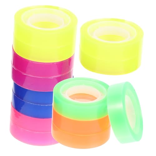DIYEAH 1 Satz Farbe Transparentes Klebeband Transparentes Büroklebeband Wickelbänder Streifen Verpackung Klebrig Bandfarbe Schreibwaren Klebebänder Abdichten Bopp 24rolls von DIYEAH