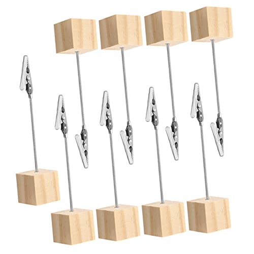 DIYEAH 1 Satz Fotoordner Cliphalter Schreibtisch Fotobefestigungsklammern Memo Klemme Tischplatten Bildklammern Tischnummernständer Fotoanzeigeklammern Holz 9 Stück von DIYEAH