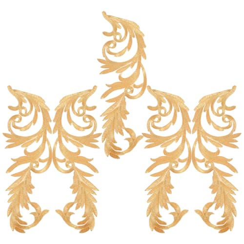 DIYEAH 1 Satz Gestickter Stoffaufnäher Dekoration Flicken Nähen Jacken Applikationsaccessoire Applikationen Flecken Austauschbare Kleiderflicken Polyester Golden 5 Paare DIYEAH 1 Satz Gestickter Stoffaufnäher Dekoration Flicken Nähen Jacken Applikationsaccessoire Applikationen Flecken Austauschbare Kleiderflicken Polyester Golden 5 Paare von DIYEAH