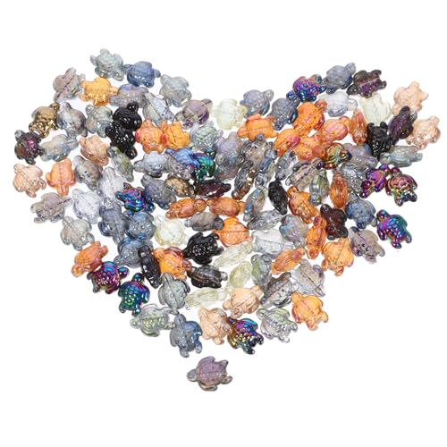 DIYEAH 1 Satz Glasperlen Mit Bunten Schildkröten Und Kristallperlen Für Diy Schmuckherstellung Für Armbänder Und Leicht Und Tragbar Für Bastelprojekte 120 Stück von DIYEAH
