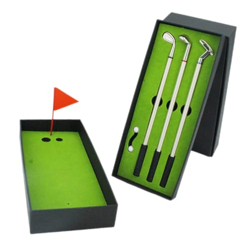 DIYEAH 1 Satz Golfstift Golfzubehör Golfkugelschreiber Mini-desktop-spiel Golf Kugelschreiber Golfgeschenke Für Männer Strumpffüller Für Männer Desktop-golfspielzeug Zinklegierung von DIYEAH