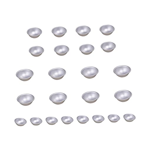 DIYEAH 1 Satz Halbkugelförmige Badesalzform Bausätze Seife Bad Für Flüssig Tassenform Badeset Kugelkuchen Duschdampfer Einweichen Blase Aluminiumlegierung Silver 24 Stück von DIYEAH