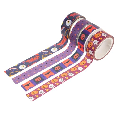 DIYEAH 1 Satz Halloween-washi-tape Ästhetisch Klebebänder Aus Papier Halloweenkürbis Halloween Kürbisdeko Aufkleber Dekorative Bänder Halloween-bänder Japanisches Papier 4rollen DIYEAH 1 Satz Halloween-washi-tape Ästhetisch Klebebänder Aus Papier Halloweenkürbis Halloween Kürbisdeko Aufkleber Dekorative Bänder Halloween-bänder Japanisches Papier 4rollen von DIYEAH