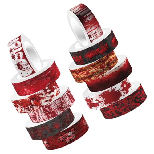 DIYEAH 1 Satz Halloween-washi-tape Favorisieren Papier Vorsicht Gruselige Bänder Blut Hey Halloween-themenband Halloween-banddekorationen Gruseliges Washi Tape 12rollen DIYEAH 1 Satz Halloween-washi-tape Favorisieren Papier Vorsicht Gruselige Bänder Blut Hey Halloween-themenband Halloween-banddekorationen Gruseliges Washi Tape 12rollen von DIYEAH