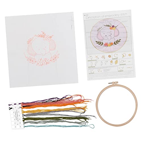 DIYEAH 1 Satz Handstickerei-Kit Stickset für Anfänger Nadel Bausätze Stich-Kits Bausatz Handstickerei-Set DIY-Stickzubehör Kreuzstich-Übungsset Handwerkszeug für den Haushalt Plastik von DIYEAH
