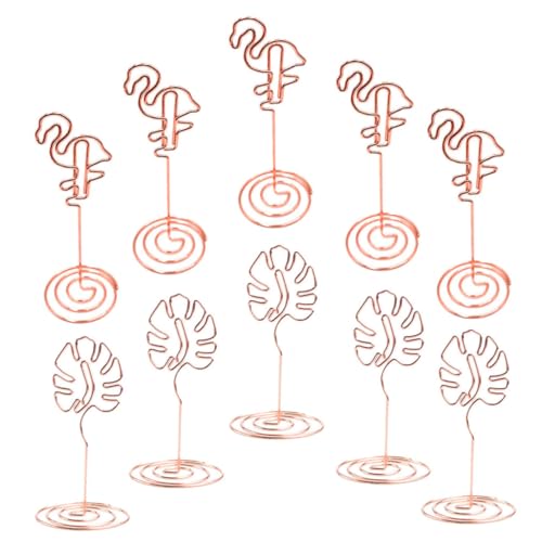 DIYEAH 1 Satz Hawaii Stil Set Flamingo Memo Clips Kreative Kartenhalter für Hochzeiten Partys und Sommerfeiern aus Hochwertigem Platzsparend und Dekorativ von DIYEAH