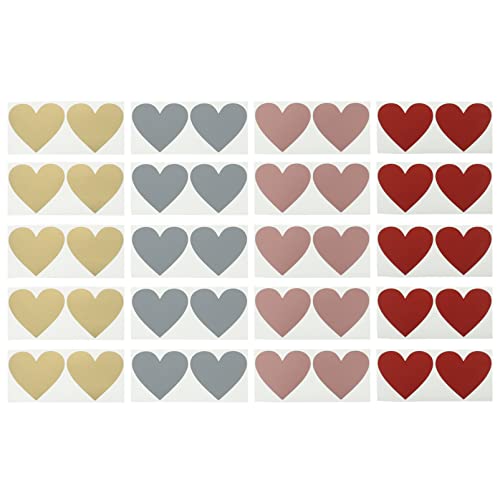 DIYEAH 1 Satz Herzförmige Diy Scratch Off Aufkleber Selbstklebende Etiketten Für Kreative Überraschungen Geeignet Für Geburtstagskarten Einladungen Und Gold Rot Roségold 20 Blatt von DIYEAH