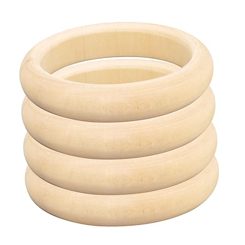 DIYEAH 1 Satz Holzperlen Armband Holzarmband Diy Holzarmband Set Holzarmband Für Holzarmband Roh Ringe Zur Herstellung Von Holzarmbändern Handwerk Diy Zubehör Hölzern 4 Stück von DIYEAH