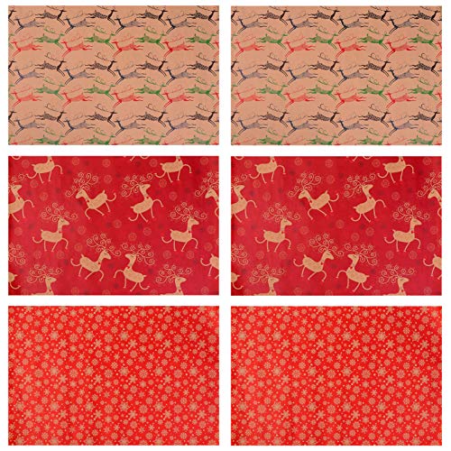 DIYEAH 1 Satz Kraft-geschenkpapier Weihnachtsverpackungspapier Weihnachtsgeschenkpapier Paketpapier Packpapier present Tags Geschenkverpackung Aus Papier Weihnachtsbedarf Kraftpapier 6 Stück von DIYEAH
