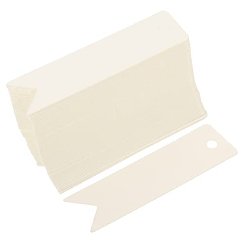 DIYEAH 1 Satz Leeres Etikett Stichworte Schlüssel Leere Tags Leere Etiketten Preisschild Namensetiketten Schmuckanhänger Aus Papier Beschreibbares Etikett Für Schmuck Weiß 200 Stück von DIYEAH