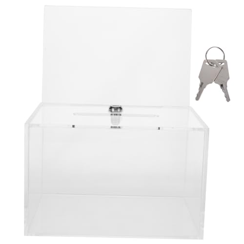 DIYEAH 1 Satz Lockable Acrylic Donation Box Transparent Voting Box For Public Donations Suggestions Ballots And Lightweight For Events And Fundraising von DIYEAH