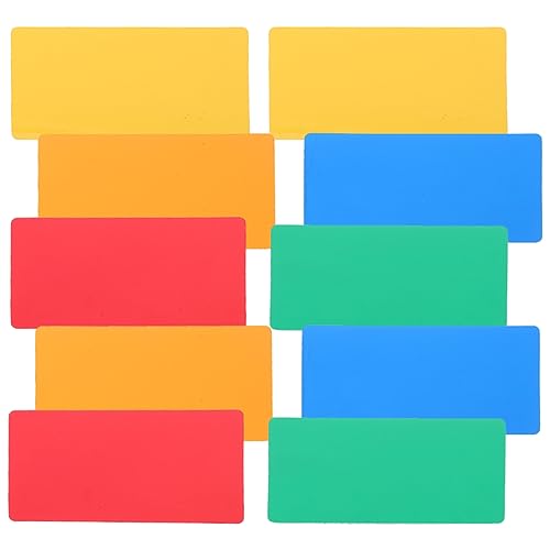 DIYEAH 1 Satz Magnetische Beschriftungsplättchen Wiederverwendbare Abwischbare Etiketten Für Büro Küche Lager Farbige Magnettags Gelb Rot Grün Blau Orange 10 Stück von DIYEAH