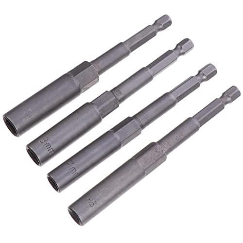 DIYEAH 1 Satz Magnetische Charge Kopf Hülse Stahl Verlängerung Bits Werkzeug Bohrer Metric Extender Halter Silber 4 Stück von DIYEAH