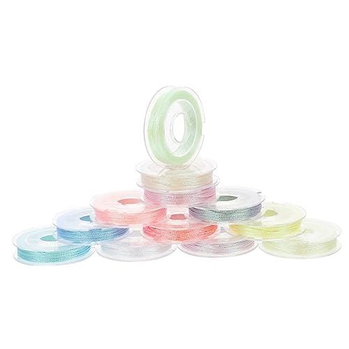 DIYEAH 1 Satz Nachtlicht Neon Glühgarn Kreuzstichzubehör Nähgarn Nähen Schulanfänger Embroidery Sewing Accessories Nähfaden Nähseide Fäden Verschleißfeste Gewinde Polyestergarn 12rollen von DIYEAH