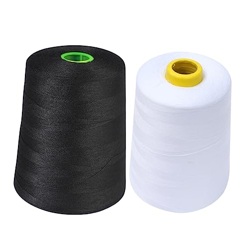 DIYEAH 1 Satz Nähschnur Stickgarn Nähen Polyester Quiltgarn Zum Nähen Von Stoffen Buntes Nähgarn Schwarze Stickspule Basisfaden Stichwerkzeuge 2 Stück von DIYEAH
