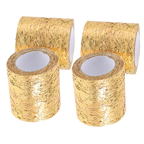 DIYEAH 1 Satz Netzband Bänder Für Handwerk Schier Zum Einpacken Schleife Tüllverzierungen Scrabook Dekoration Weihnachten Mesh-tüll-stoff Goldfarbener Mesh-tüll Polyester Golden 4rollen DIYEAH 1 Satz Netzband Bänder Für Handwerk Schier Zum Einpacken Schleife Tüllverzierungen Scrabook Dekoration Weihnachten Mesh-tüll-stoff Goldfarbener Mesh-tüll Polyester Golden 4rollen von DIYEAH