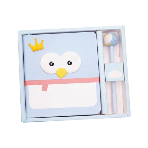 DIYEAH 1 Satz Niedliches Pinguin Schreibwaren Set mit Notizbuch und Stift für Schüler Perfektes für Geburtstage und Langlebiges Material Praktische Boxverpackung von DIYEAH