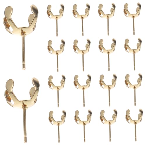 DIYEAH 1 Satz Ohrring Halter Mit Perlenschliff Diy Ohrring Zubehör Für Schmuckherstellung Und Bastelprojekte Gold 20 Stück von DIYEAH